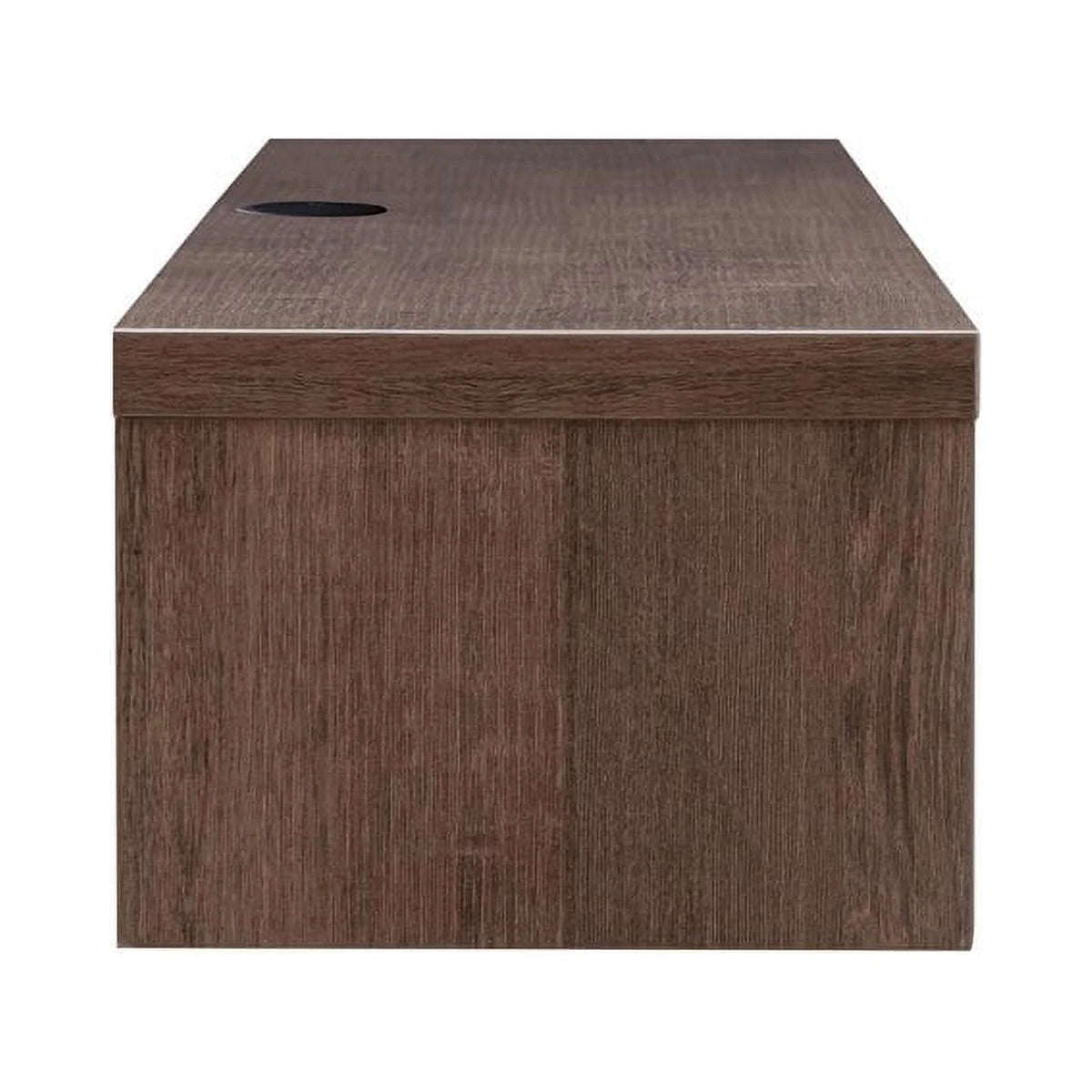 Walnut Oak Wood Floating TV Stand with Storage V524