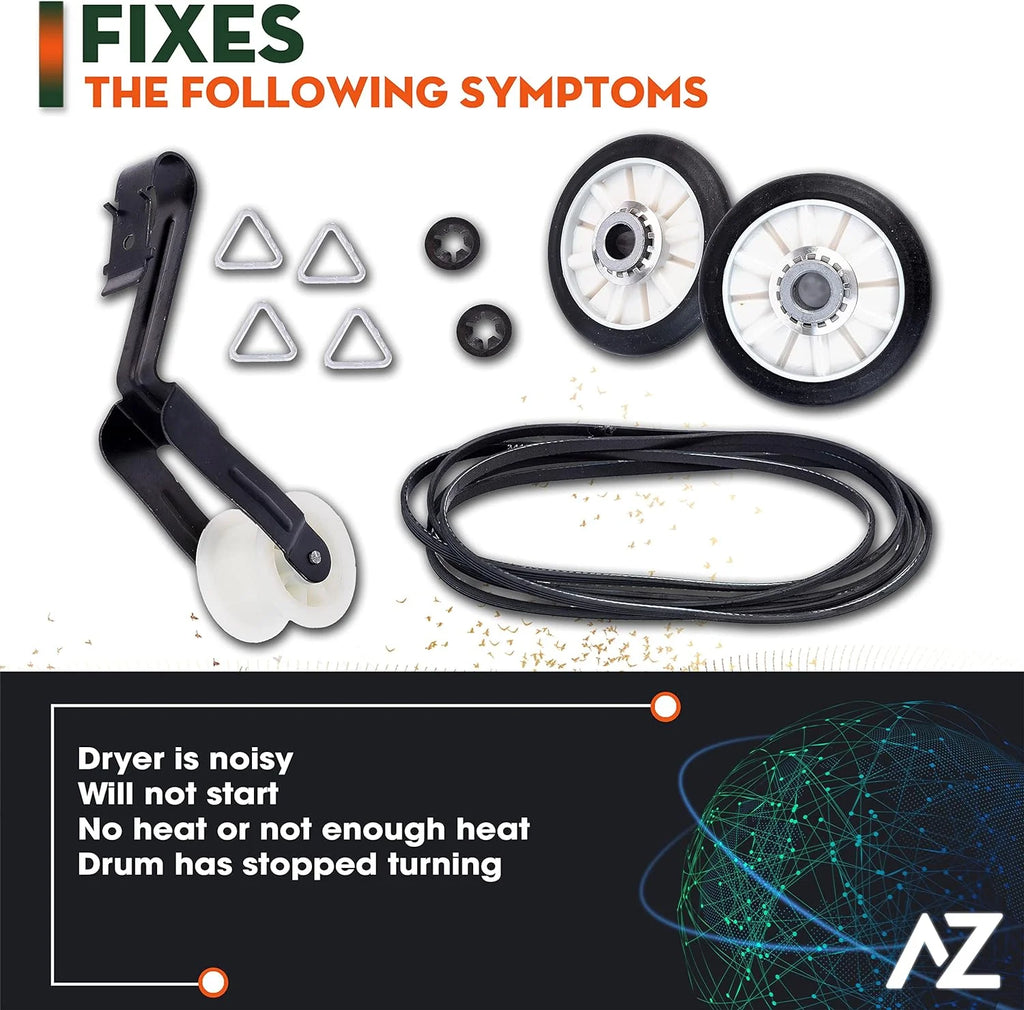 Dryer Repair Kit Drum Rollers Belt Idler Pulley N898312