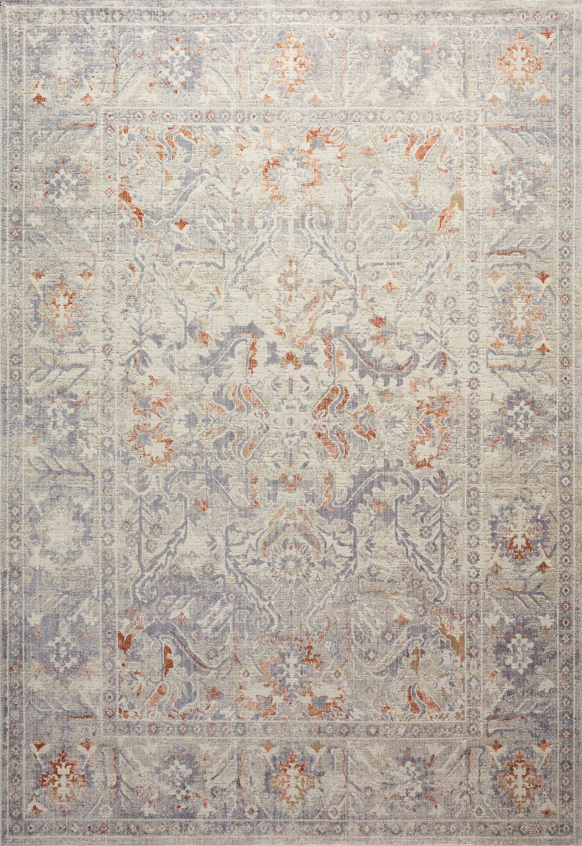 Oatmeal Lavender 6'3 x 9' Rug Q748