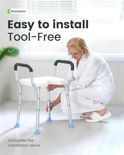 Heavy Duty Shower Chair with Back and Arms 300lb W853373