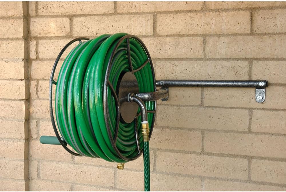Swivel Hose Reel Wall Mounted Heavy Duty Metal Garden Hose Holder M776843