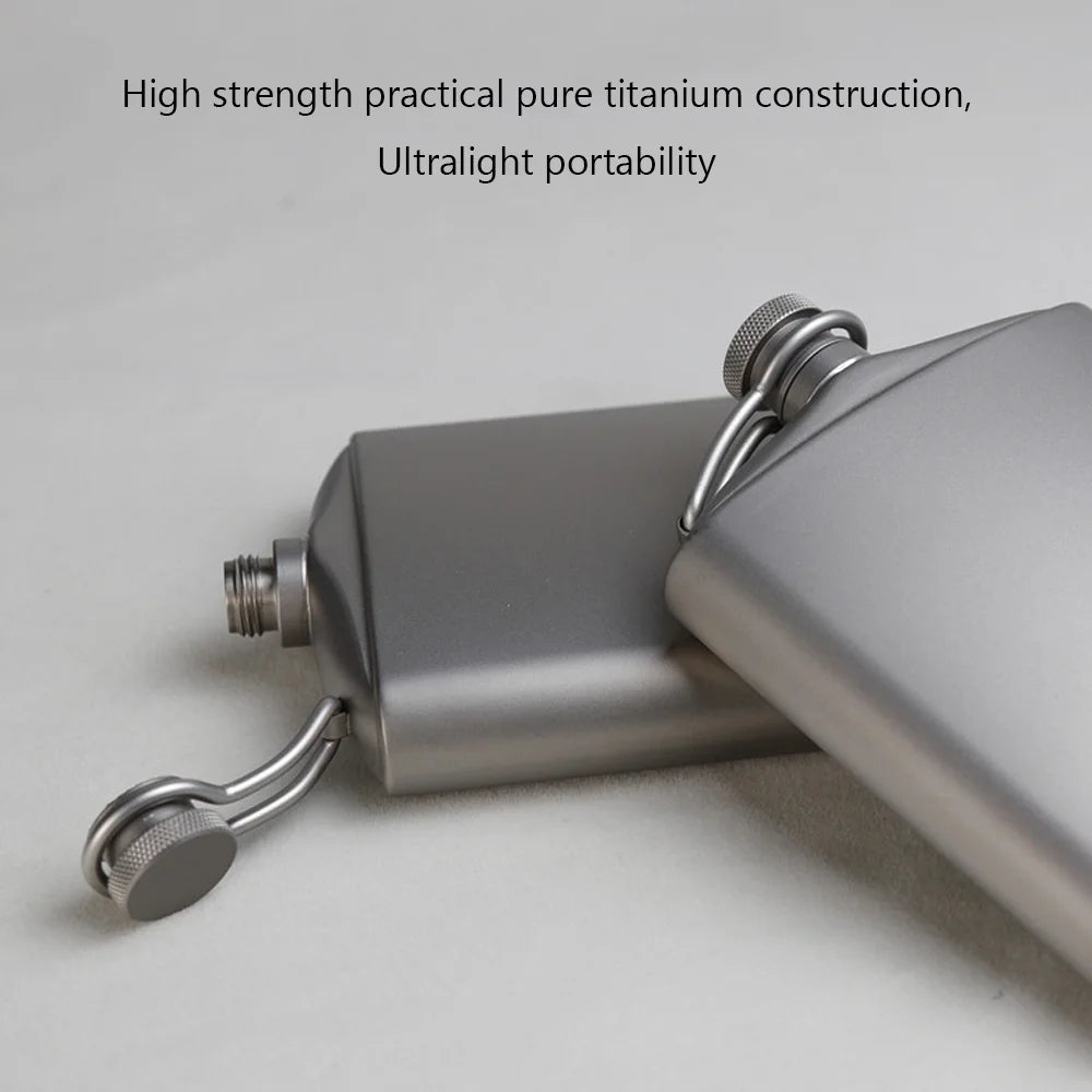Ultralight Ti Flat Bottle with Screw Clip D112909
