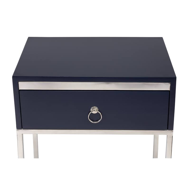 Blue & Silver End Table K887