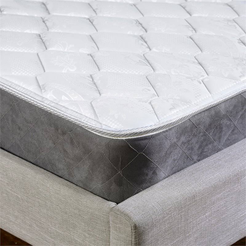 White Fabric King Tight Top Mattress S8149