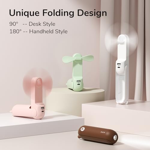 Handheld Mini Fan 3 IN 1 USB Rechargeable Pocket Fan Pink R737