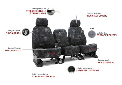 ShearComfort Custom Kryptek Neo-Supreme Seat Covers Compatible with Chevy Silverado (2020-2022) for 40/20/40 w/Non-Removable Headrests, Folddown Center Console and Center Underseat St... B52812
