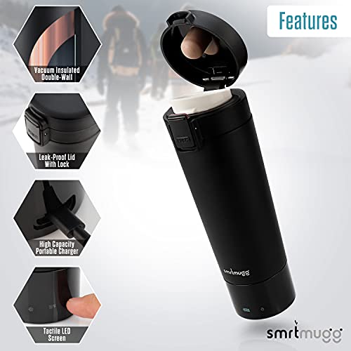 Black 10 oz. Heated Travel Mug U90187