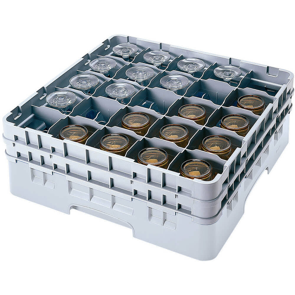 Soft Gray Glass Rack, 30 Compartments, Full Size W5313