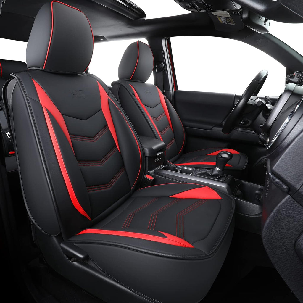 Black Waterproof Faux Leather Full Set Seat Covers P427660