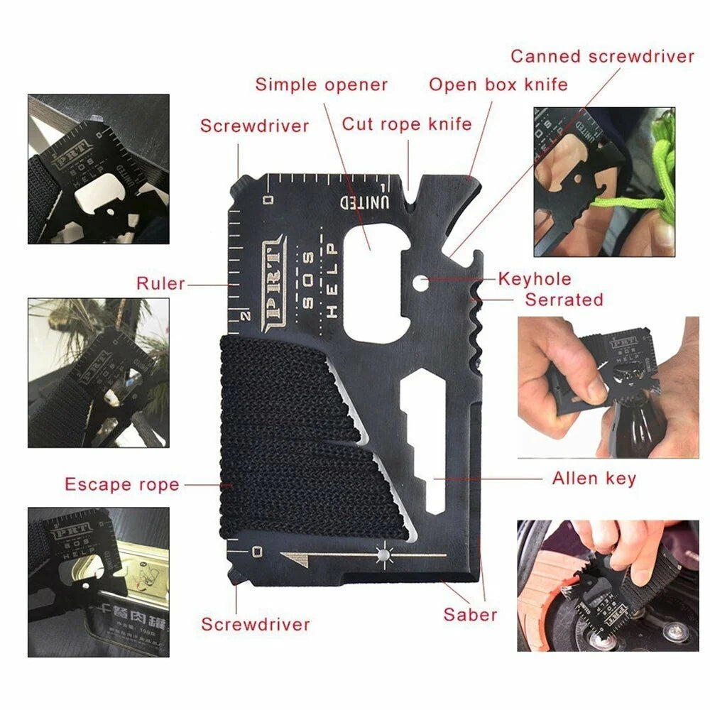 12-in-1 Survival Kit Outdoor Camping Gear Q98387