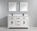 72 in. Double Sink White Vanity & Mirror P63857