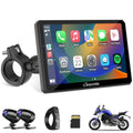 7" Waterproof Motorcycle Carplay Screen with Dual Dash Cam C954