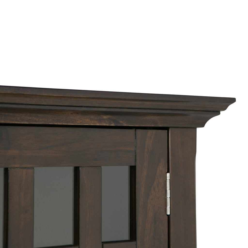 White Solid Wood Storage Media Cabinet L380105