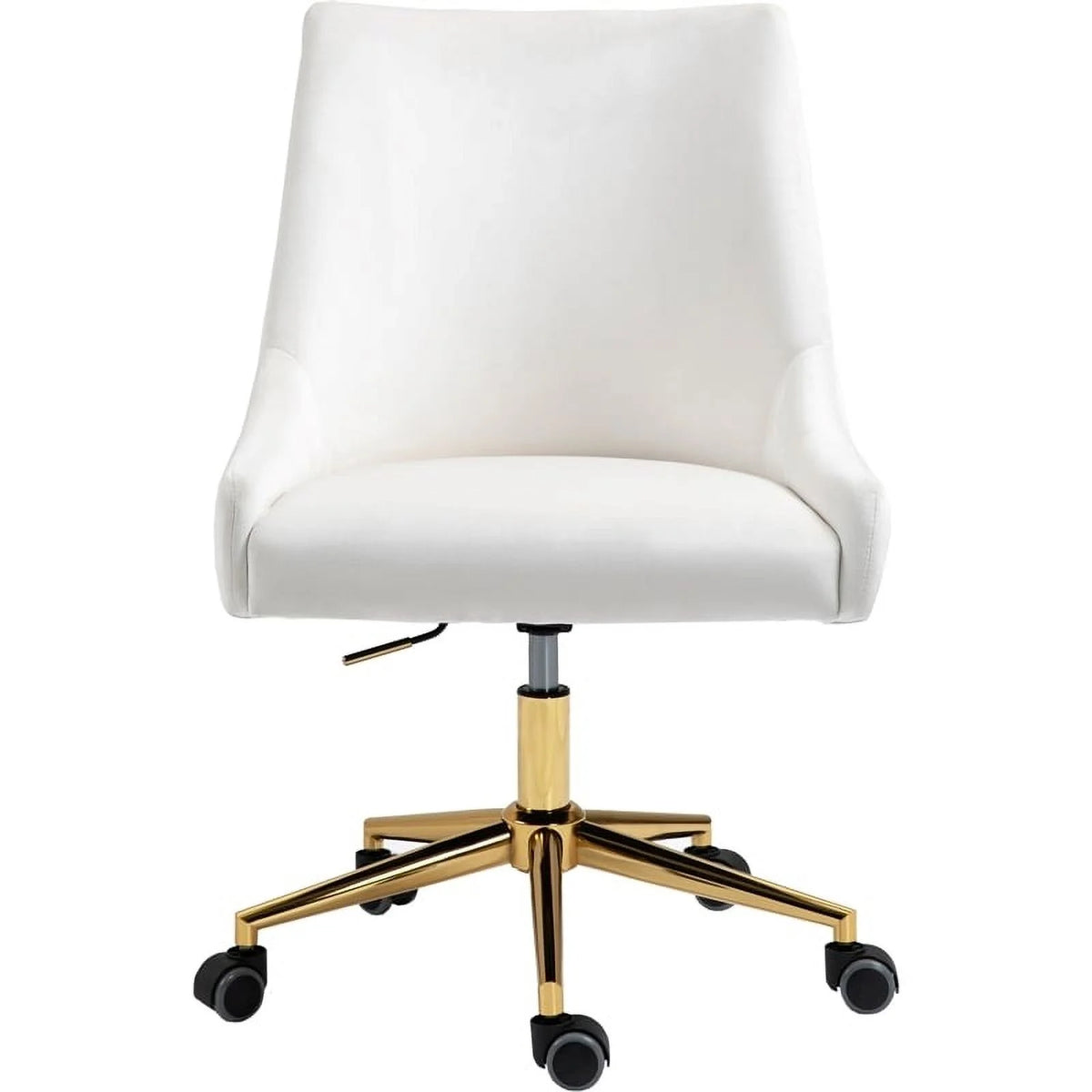 Cream Velvet Swivel Adjustable Office Chair R456852