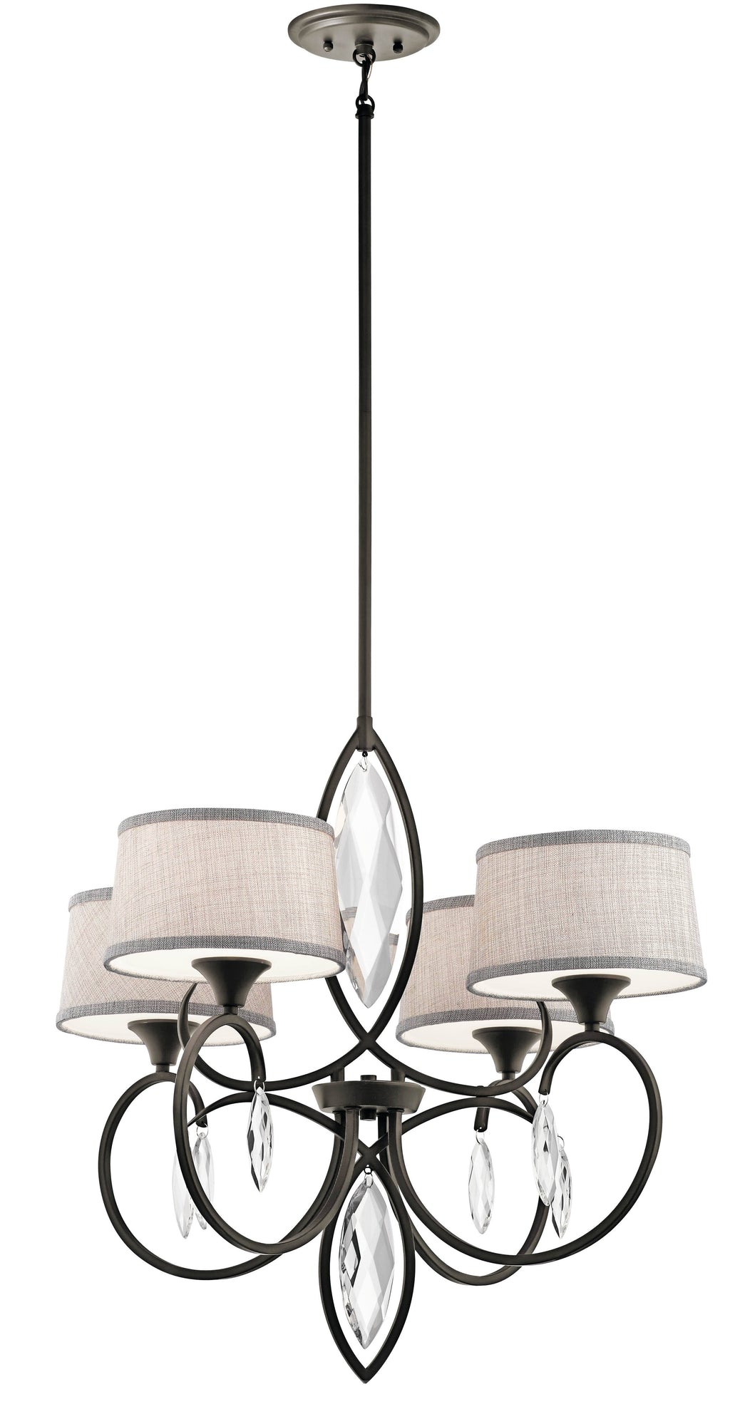 4 Light Chandelier Olde Bronze V851