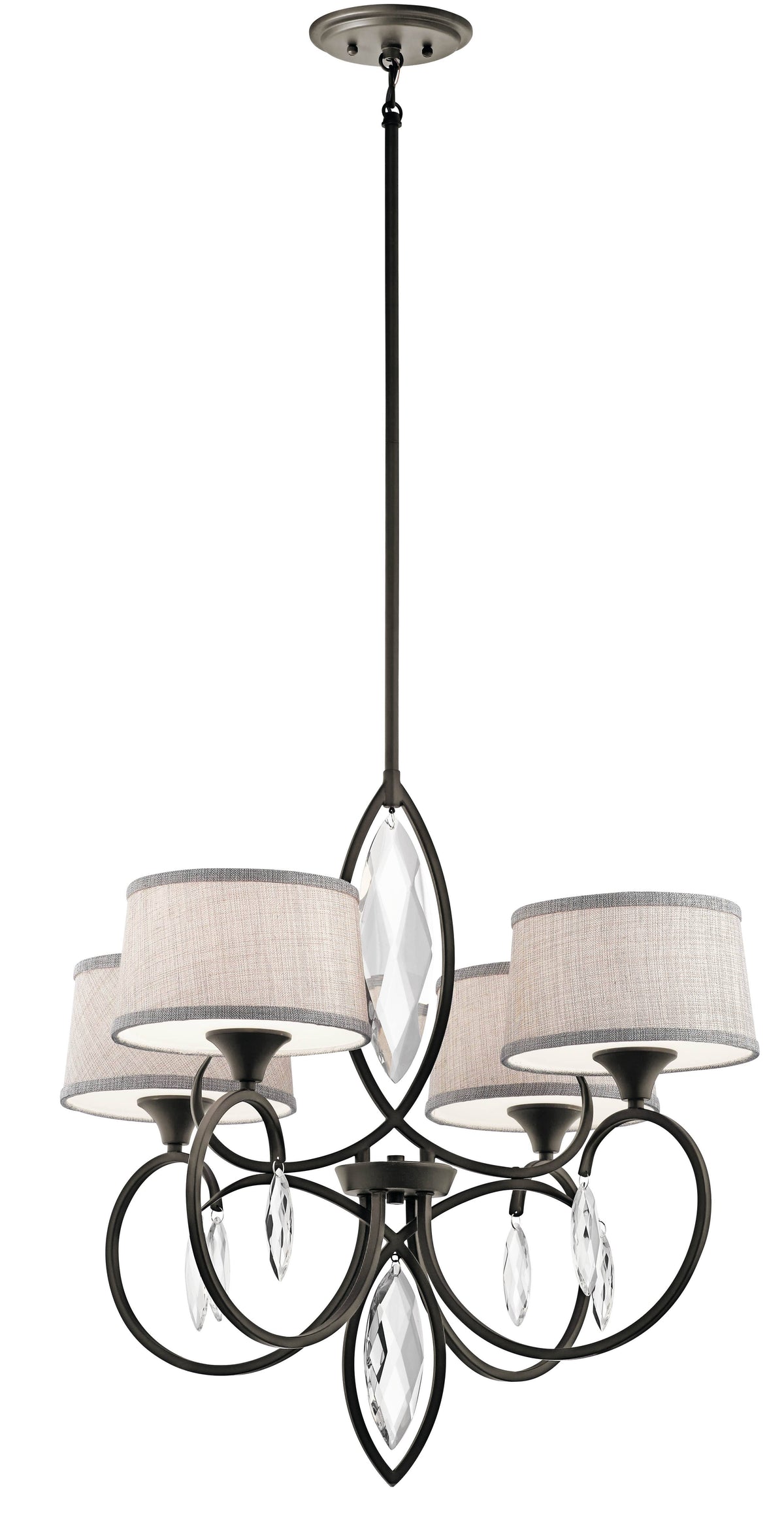 4 Light Chandelier Olde Bronze V851