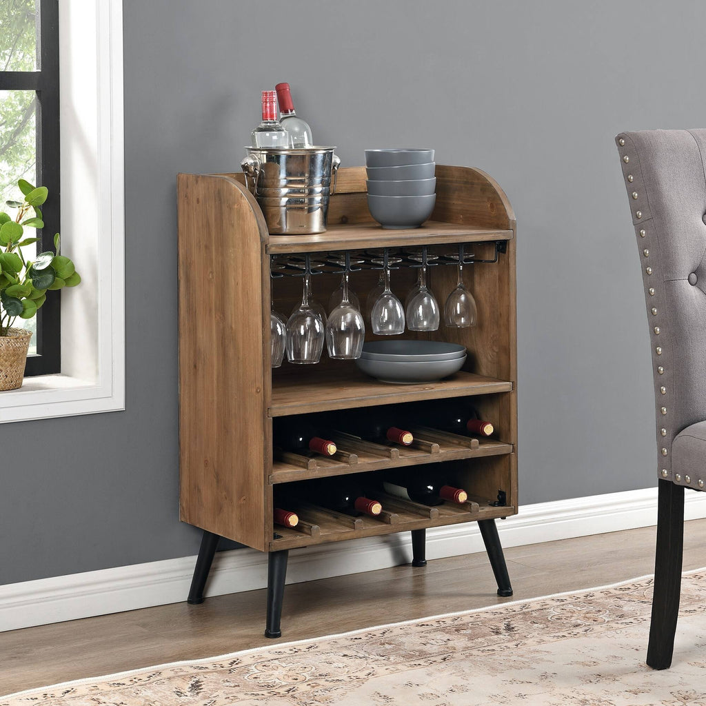 Brown Wood Bar Cabinet M2292