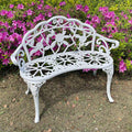 White Cast Aluminum Patio Bench R941708