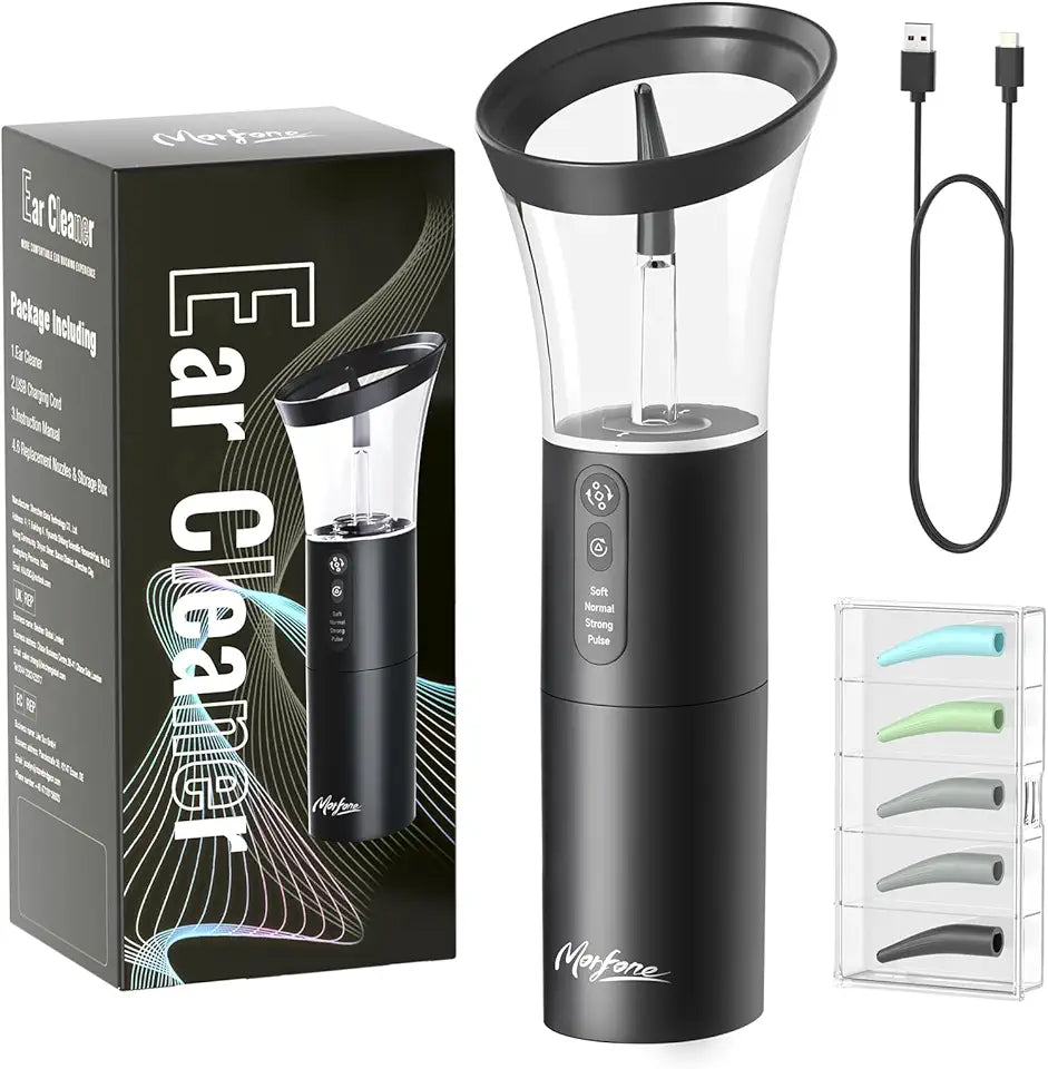 Electric Ear Cleaning Kit 4 Pressure Modes USB Rechargeable U27580