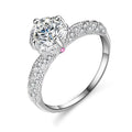 1ct VVS1 Moissanite Engagement Ring S925 Sterling Silver D672606