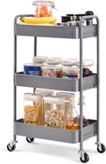 3-Tier Rolling Utility Cart with Lockable Wheels P97182