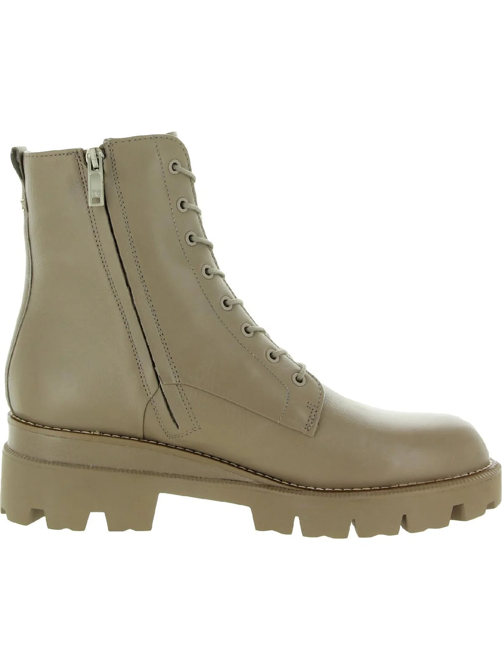 Leather Ankle Combat Boots Brown 7.5 Medium C139085
