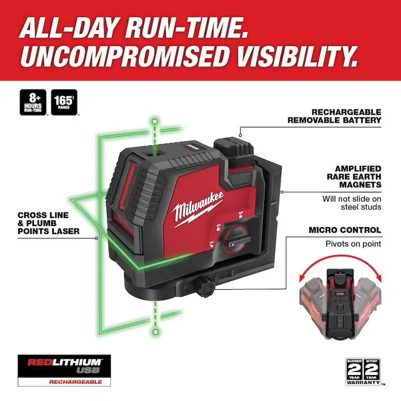 Green 100 ft. Rechargeable Laser Level K662