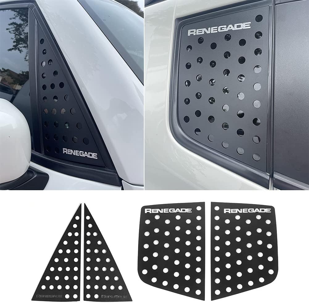 Front and Rear Window Aluminum Alloy Cover Pack of 2 V874