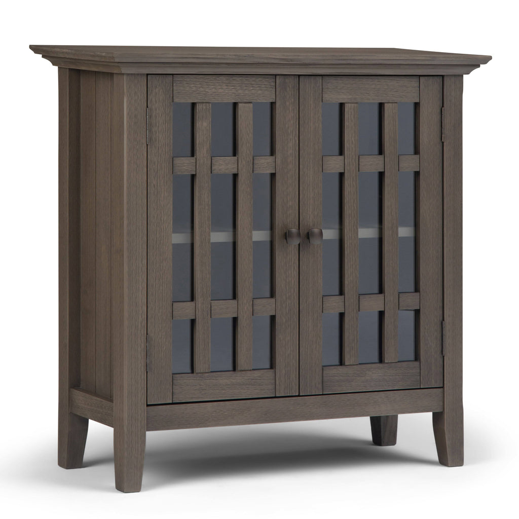 White Solid Wood Storage Media Cabinet L380105