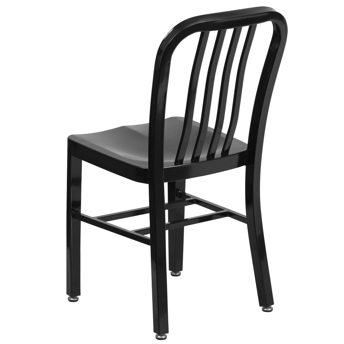 18 Inch Black Galvanized Steel Indoor/Outdoor Dining Chair S215157