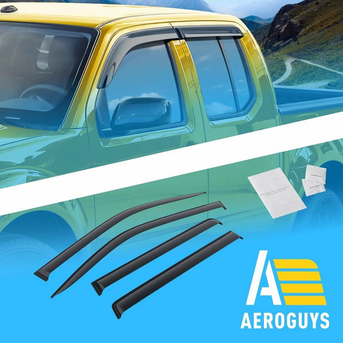 Tape-On Window Deflectors 4pcs X736
