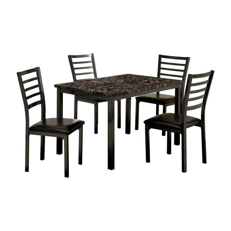 5-Piece Dining Set in Black U7388