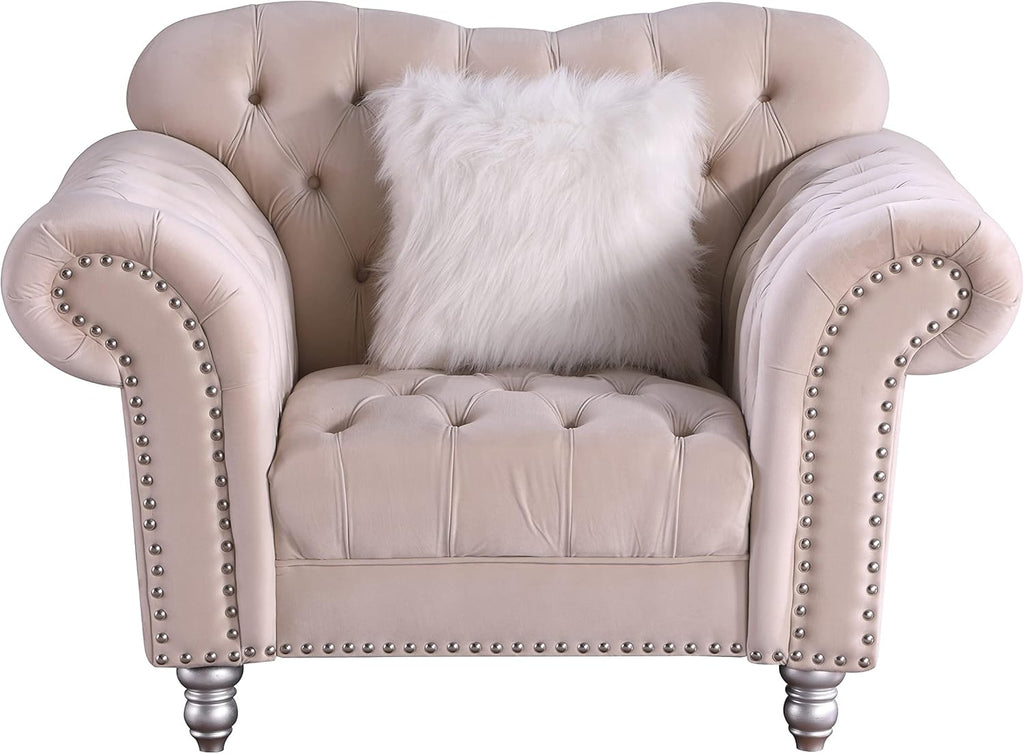 Grey Chesterfield Tufted Armchair J3848