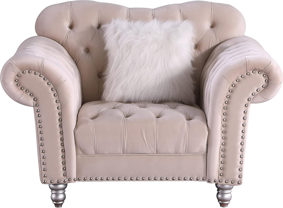 Grey Chesterfield Tufted Armchair J3848