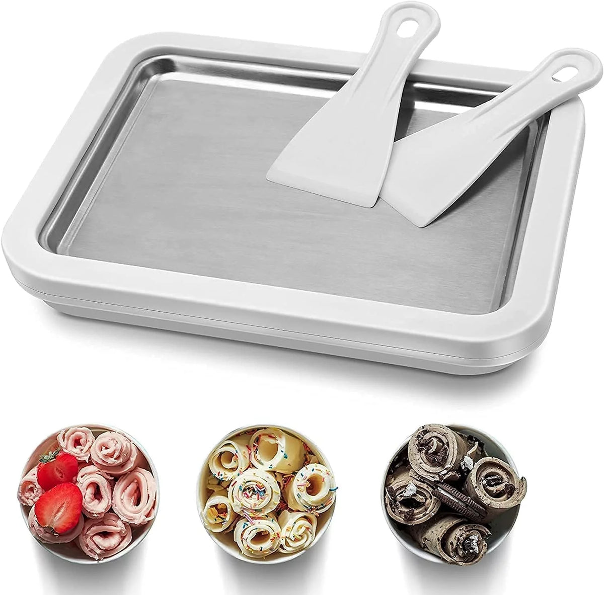 Ice Cream Roll Maker with 2 Spatulas J521