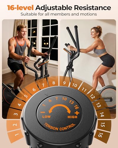 Elliptical Exercise Machine 20IN Stride 16 Resistance Levels V43878