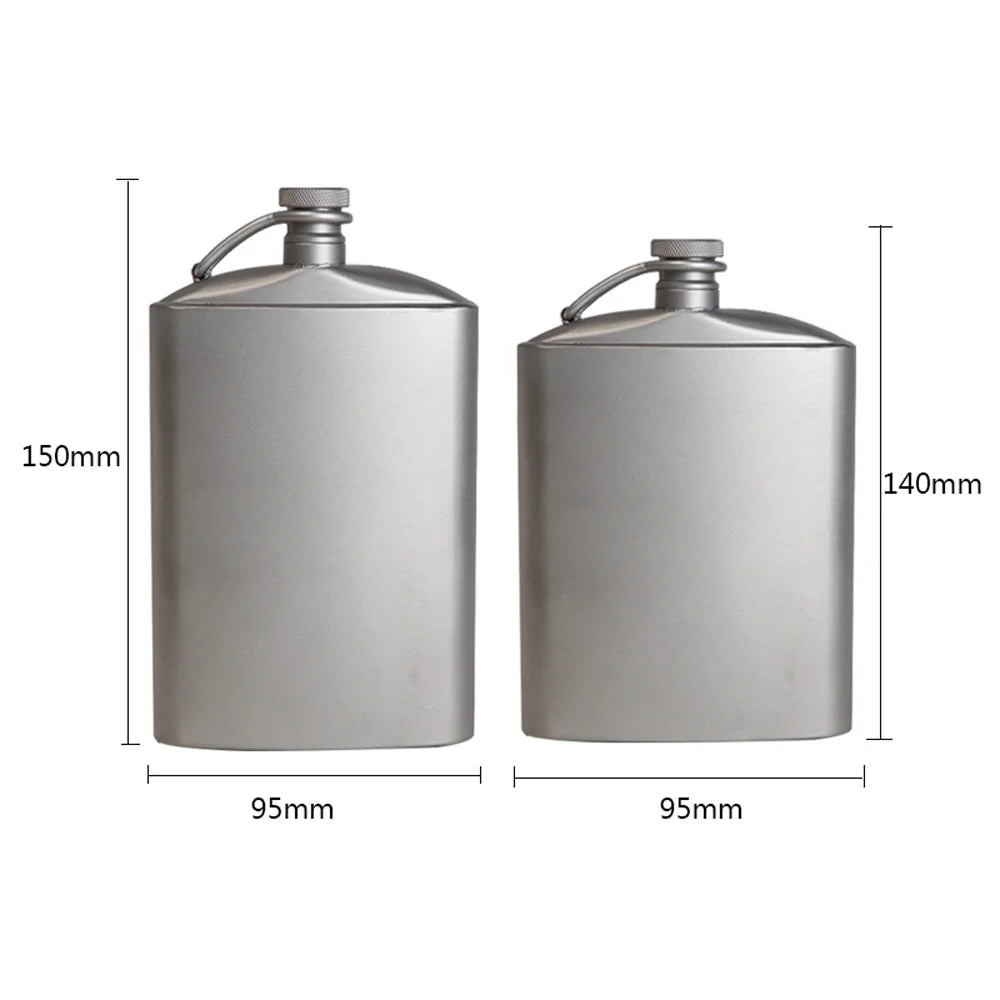 Ultralight Ti Flat Bottle with Screw Clip D112909