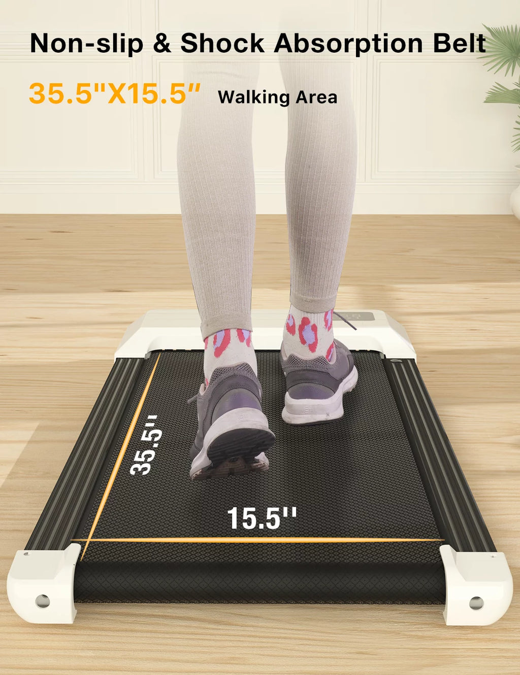 2.5Hp Walking Pad Under Desk Treadmill with Remote Control and LED Display E13166