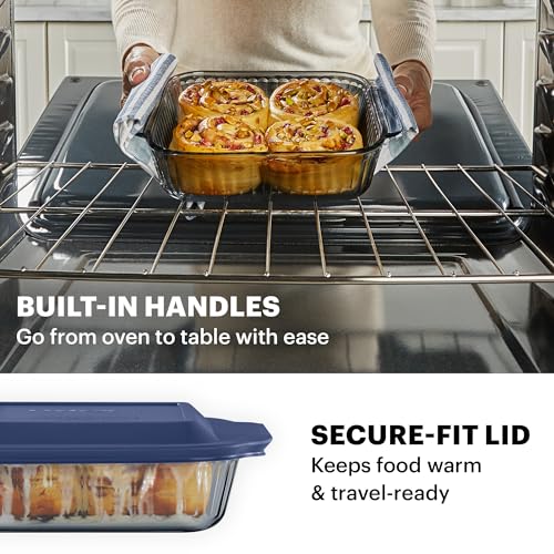 Smoke Glass Baking Dish with Lid K6132