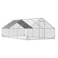 Large Metal Chicken Coop with Cover and Lockable Door I793