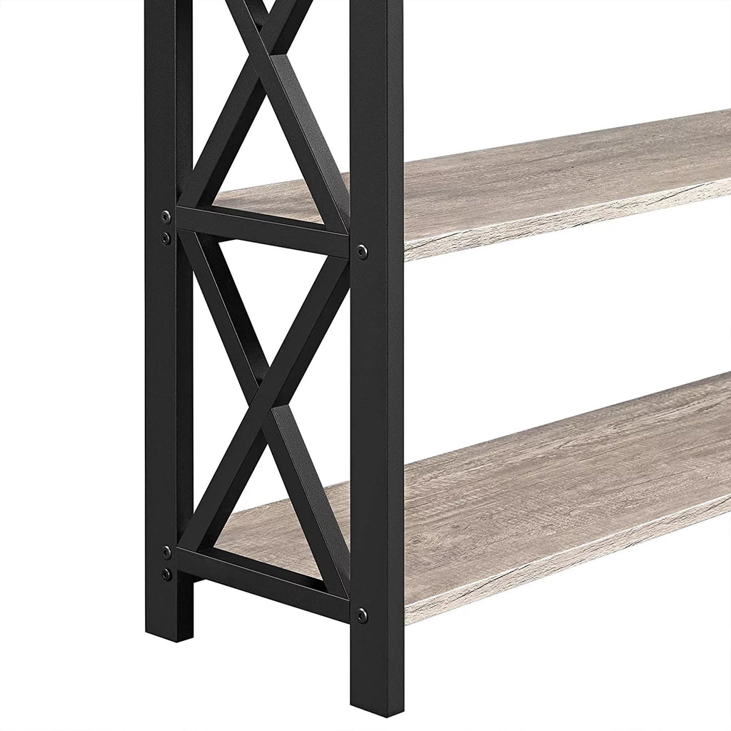 Grey TV Stand with Drawer and Open Storage Shelves L905606