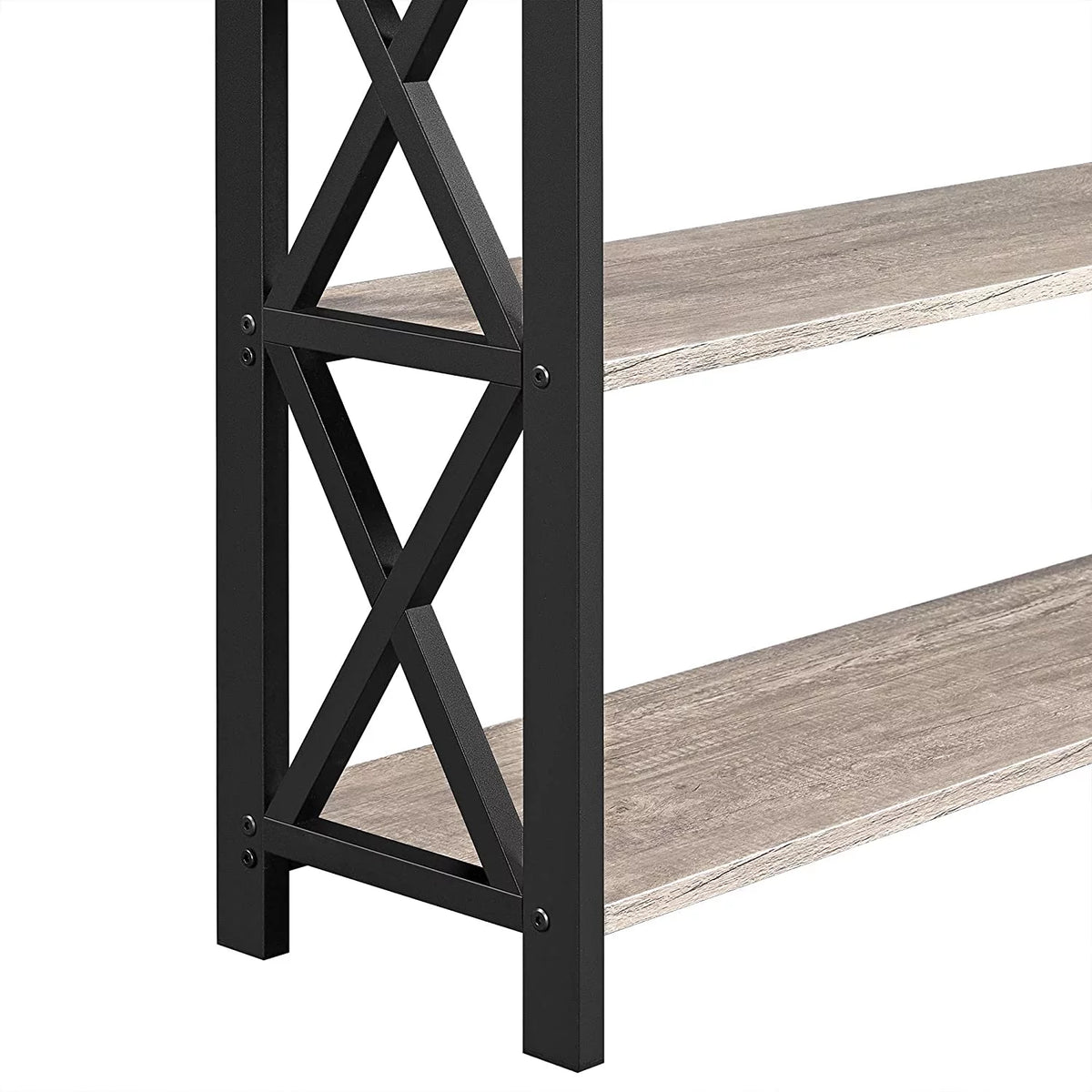 Grey TV Stand with Drawer and Open Storage Shelves L905606