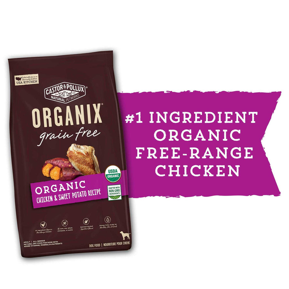 Organic Chicken Recipe Dry Dog Food V3277