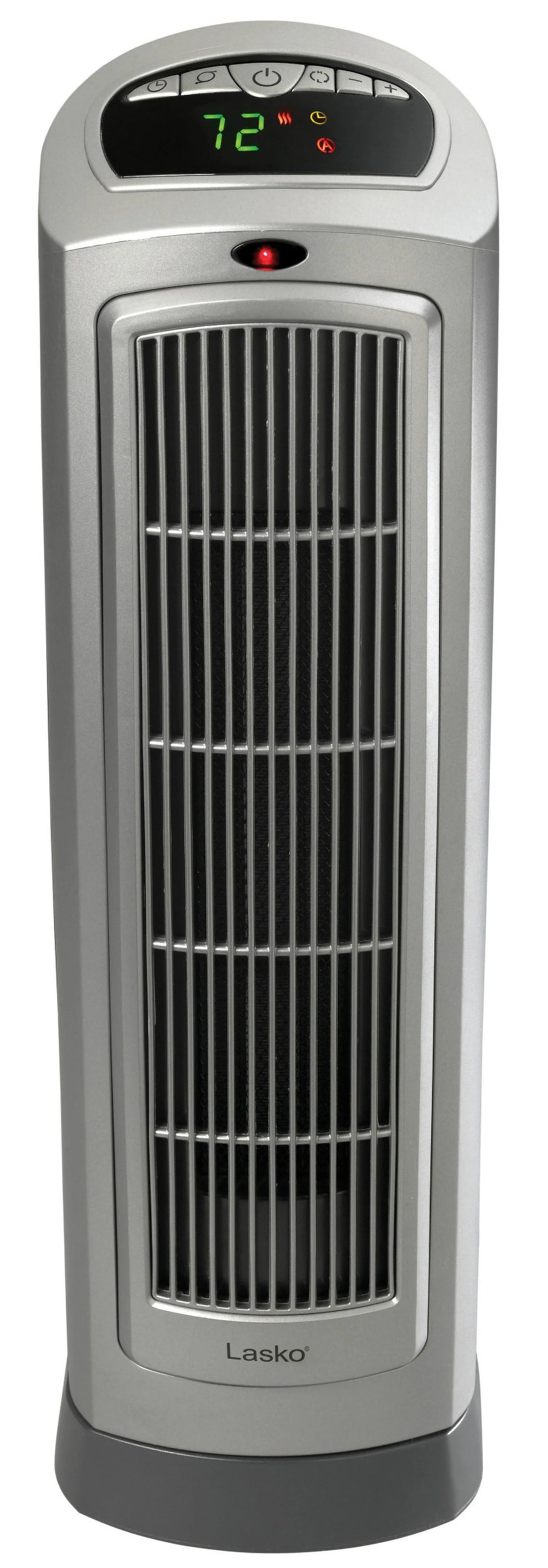 23" 1500W Oscillating Ceramic Space Heater with Timer, Remote, Silver S1330