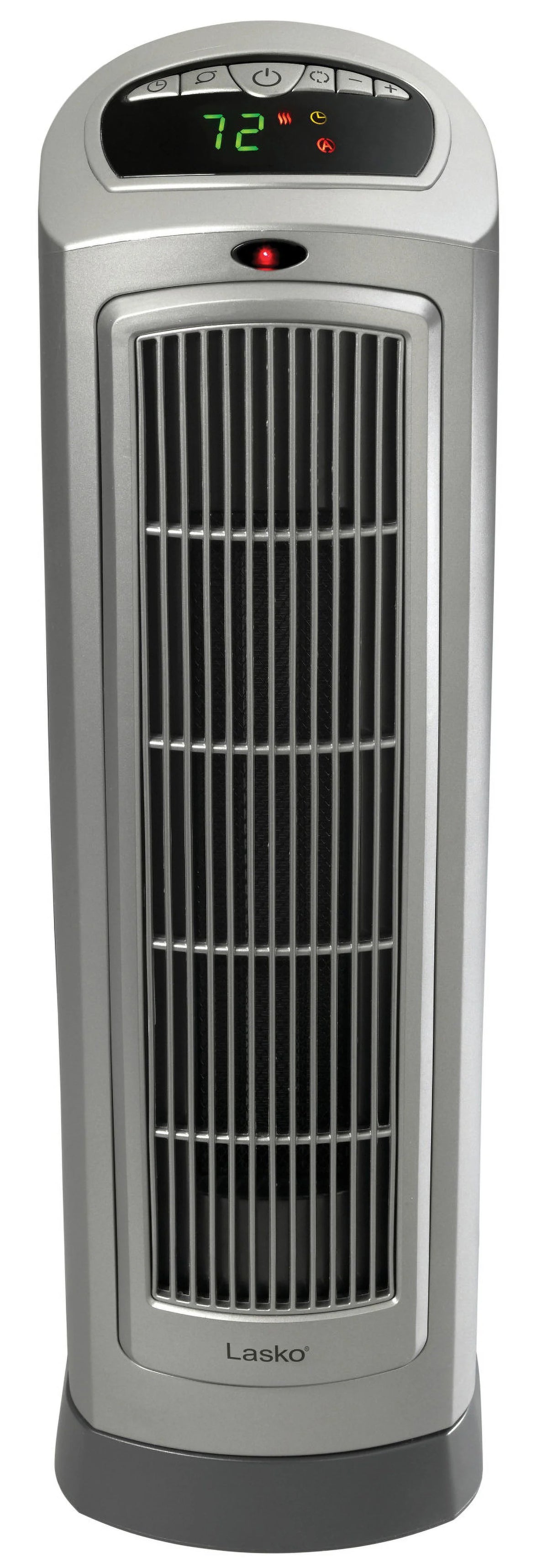 23" 1500W Oscillating Ceramic Space Heater with Timer, Remote, Silver S1330