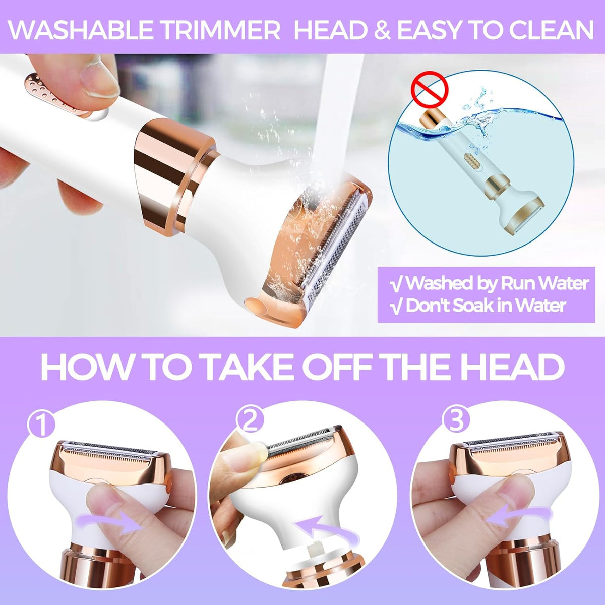 4 in 1 Rechargeable Electric Razor for Women E3588