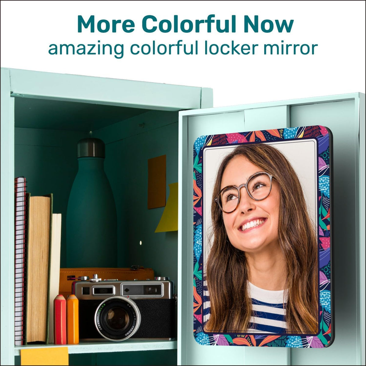 Magnetic Mirrors for Locker, 5 inch x 7 inch, 2 Pack T721