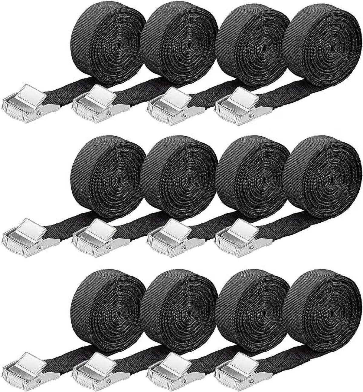 12 Packs 16ft Adjustable Cam Buckle Lashing Straps K15903