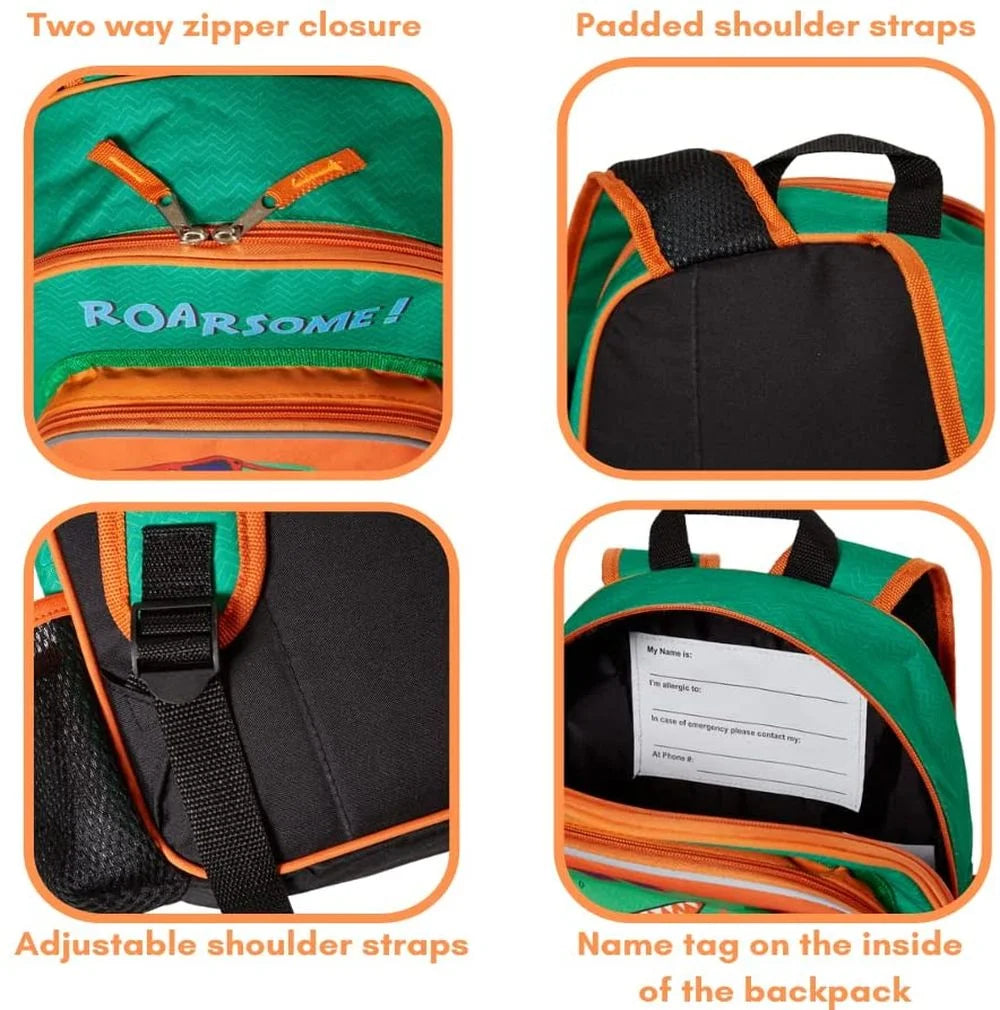 Dinosaur Toddler Mini Backpack with Water Bottle 2 Piece Set I1478