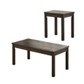 3 Piece Coffee Table and End Table Set Dark Brown N9876